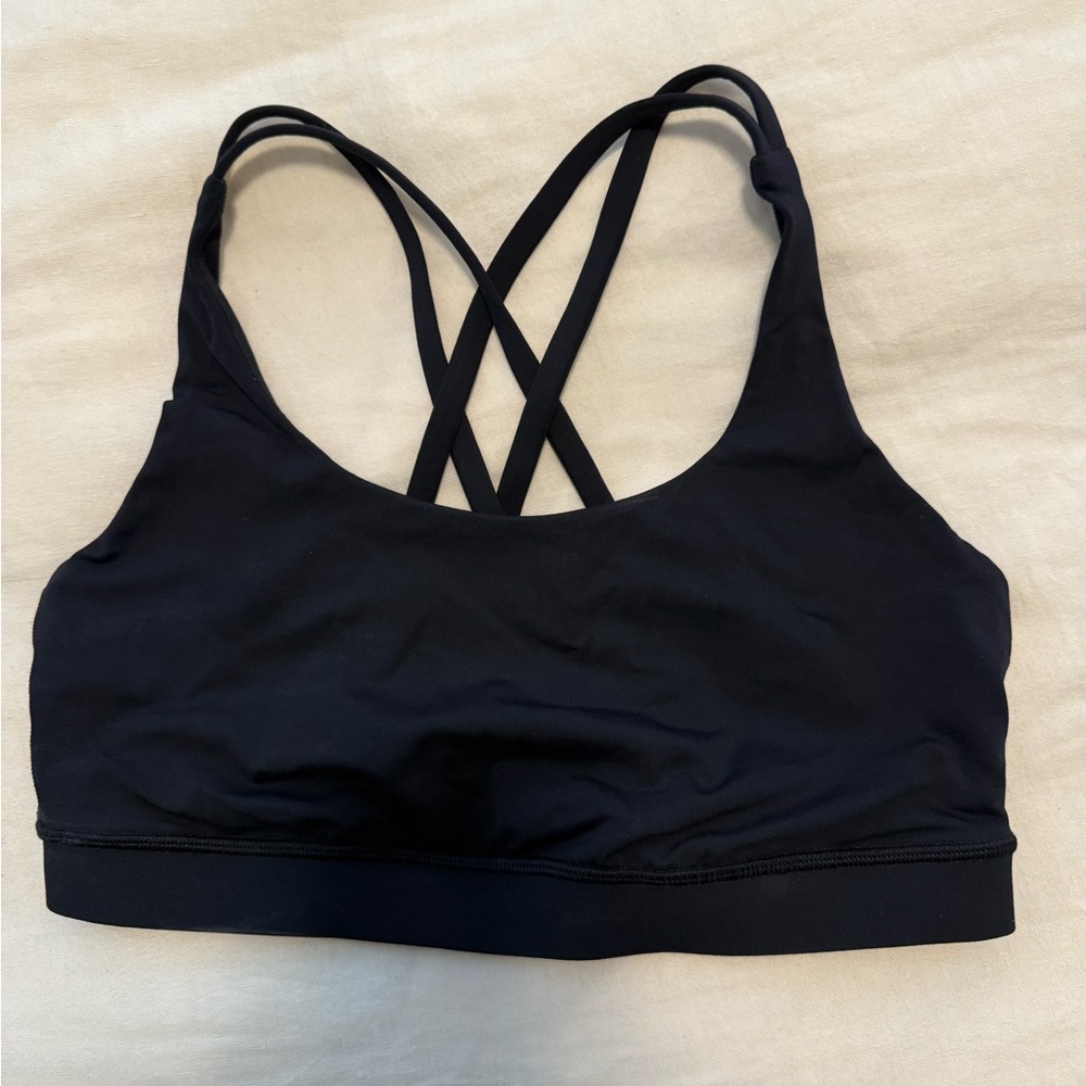 Lululemon Athletica Black Cross-Back Sports Bra